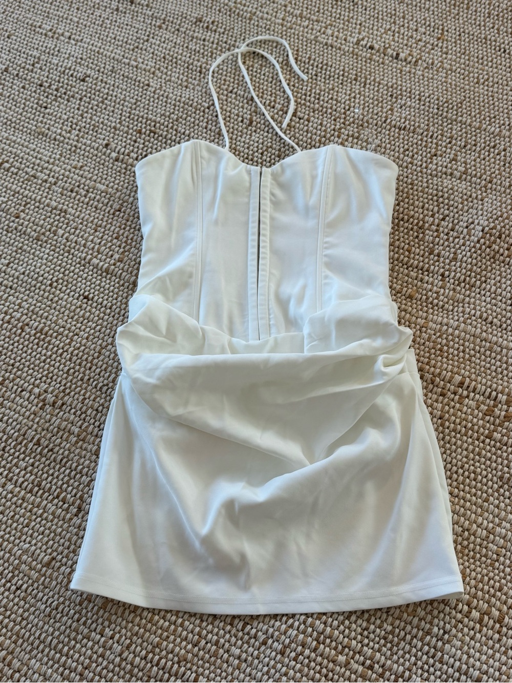 Peppermayo white corset mini dress size 6 NWOT